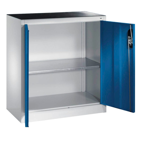 4064615134501 - Werkstatt-Beistellschrank mit Flügeltüren Breite x Tiefe 930 x 400 mm lichtgrau enzianblau 4064615134501 - Werkstatt-Beistellschrank mit Flügeltüren Breite x Tiefe 930 x 400 mm lichtgrau enzianblau