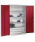 Werkstattschrank 8931-503, Stahl abschließbar, 4 OH, 120 x 195 x 50 cm, rot/lichtgrau