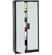 Aktenschrank 9260-000, Stahl abschließbar, 5 OH, 93 x 195 x 40 cm, lichtgrau/anthrazit