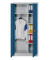 Garderobenschrank 9260-30, Stahl abschließbar, 5 OH, 93 x 195 x 40 cm, blau/lichtgrau