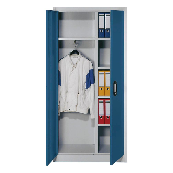 4064615190033 - Garderobenschrank 9260-30 Stahl abschließbar 5 OH 93 x 195 x 40 cm blau lichtgrau 4064615190033 C+P-Möbel 4064615190033 - Garderobenschrank 9260-30 Stahl abschließbar 5 OH 93 x 195 x 40 cm blau lichtgrau 4064615190033 C+P-Möbel