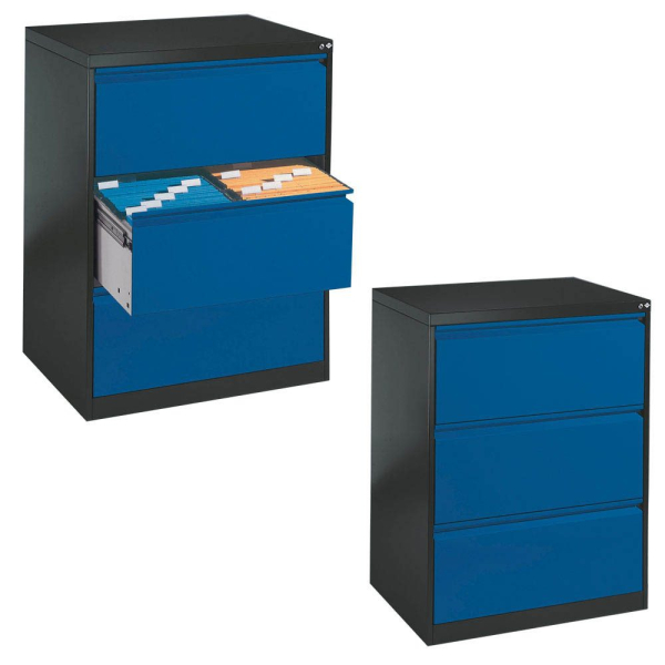 4025314220209 - Hängeregistraturschränke doppelbahnig 3 Schubfächer anthrazit blau 4025314220209 C+P-Möbel 4025314220209 - Hängeregistraturschränke doppelbahnig 3 Schubfächer anthrazit blau 4025314220209 C+P-Möbel