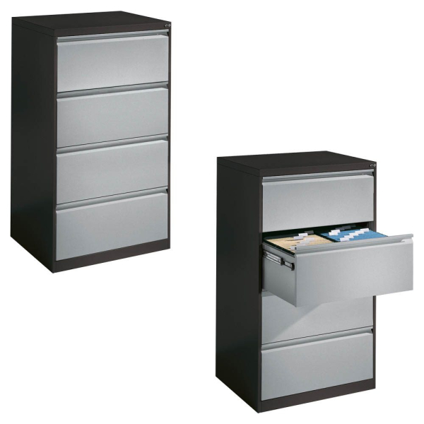 4025314220766 - Hängeregistraturschränke doppelbahnig 4 Schubfächer anthrazit silber 4025314220766 C+P-Möbel 4025314220766 - Hängeregistraturschränke doppelbahnig 4 Schubfächer anthrazit silber 4025314220766 C+P-Möbel