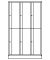 Spind Resisto 8270-372, Metall, 3 Abteile mit 6 Fächern, abschließbar, 115x195cm (BxH), grün