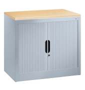 Aktenschrank 3251-00, Kunststoff/Stahl abschließbar, 2 OH, 80 x 72 x 42 cm, silber