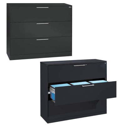 C 3000 Asisto Hängeregistraturschrank grau/grau 3 Schubladen