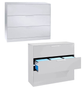 C 3000 Asisto Hängeregistraturschrank weiß/weiß 3 Schubladen