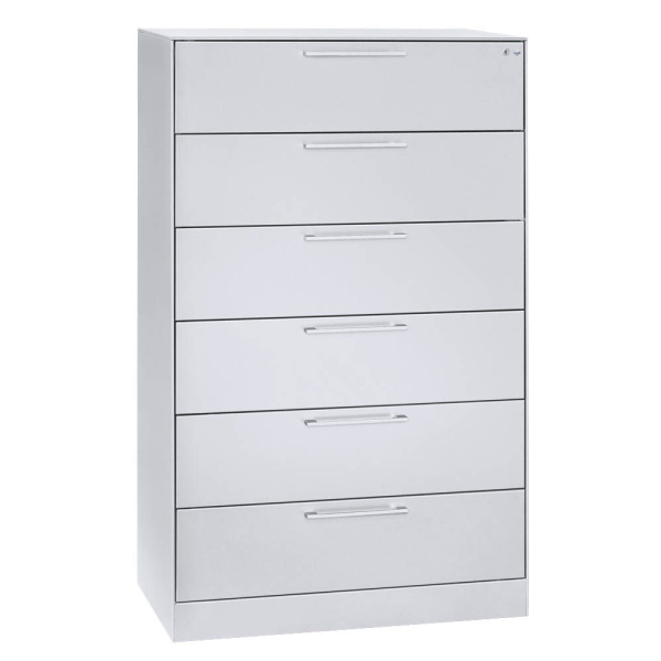 4064615079208 - Karteikartenschrank 3-bahnig für A5 quer 6 Schübe mit Vollauszug & Bügelgriffen Zentralverschluss B 800 x T 435 x H 1298 mm weiß weiß 4064615079208 - Karteikartenschrank 3-bahnig für A5 quer 6 Schübe mit Vollauszug & Bügelgriffen Zentralverschluss B 800 x T 435 x H 1298 mm weiß weiß