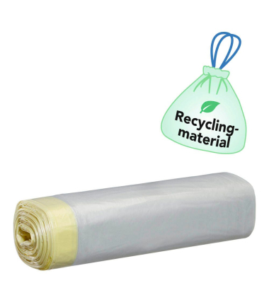 M&uuml;lls&auml;cke 400741, transparent, 120 Liter, mit Zugband