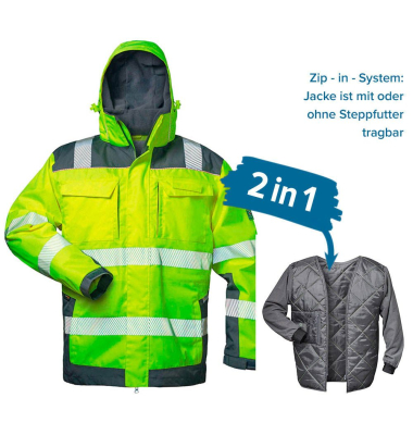 Jacke RUFUS, gelb/grau, Größe 3XL