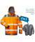 Jacke NIKLAS, orange/grau, Größe 4XL