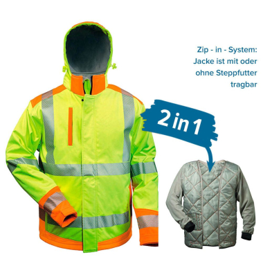 Jacke RICKMER, Softshell, gelb/orange, Größe XL