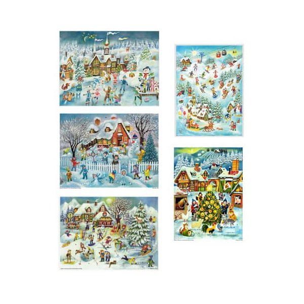 10 Stück SELLMER Adventskalender 70122/794/701114/70108/782 5 kindliche Motive sortiert 4025985701229 SELLMER