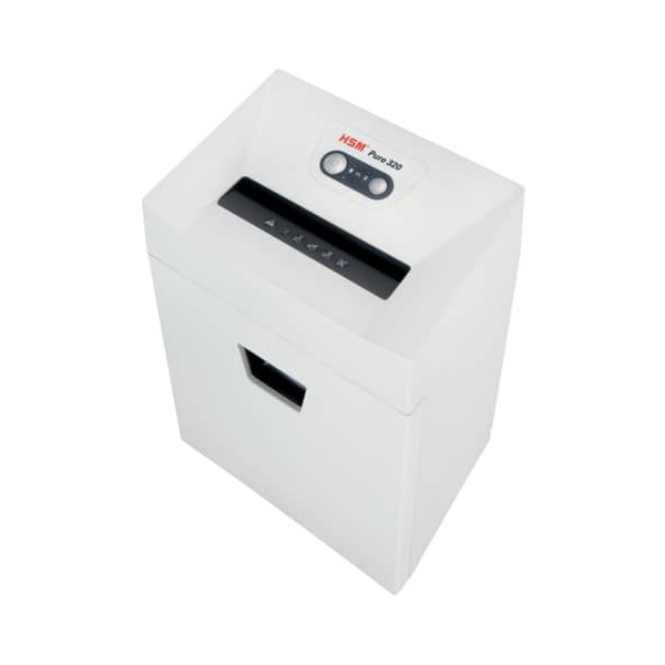 4026631053945 - Aktenvernichter Pure 320   Streifen 58 2331121 Streifenschnitt 58mm (P-2 O-2 T-2 E-2) bis 18 Blatt 4026631053945 HSM