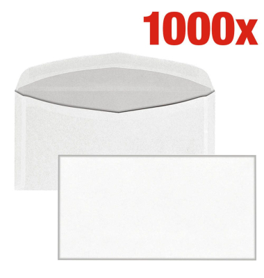 Kuvertierhüllen KuvertierStar 08905001, Din Lang+ (C6/5), 229x114mm, ohne Fenster, nassklebend, 75g, weiß