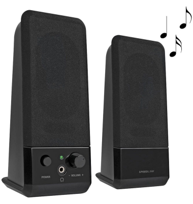 Lautsprecher EVENT 7 x 18,5 x 8 cm (B x H x T) Stereo USB-Anschluss schwarz