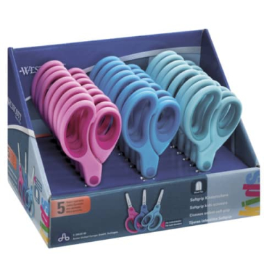 Bastelschere 13cm rund fbg.sor