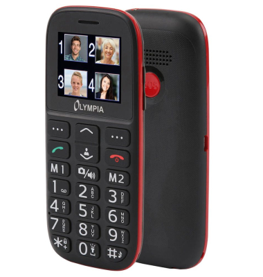 Handy Komfort Mobiltelefon mit Großtasten - schwarz