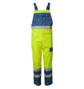 Arbeitshose MAJOR PROTECT, Warnschutz, Unisex, flammhemmend, warngelb/kornblau, Größe 52