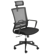 B&uuml;rostuhl mySTUDIO, schwarz / schwarz, mit Armlehnen, bis 120kg, mit Kopfst&uuml;tze