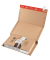 Buchverpackung CP020.01.020 braun, für CDs/DVDs, innen 147x126x55mm, Wellpappe 1-wellig