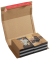 Buchverpackung CP020.06.020 braun, für B5, innen 270x190x80mm, Wellpappe 1-wellig