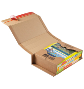 Buchverpackung CP020.14.020 braun, für C4+, innen 330x270x80mm, Wellpappe 1-wellig