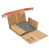Ordnerversandkarton CP030.05.020 braun, für 1 Ordner 80mm, 2 Ordner 35mm, innen 322x292x35-80mm, Wellpappe 1-wellig
