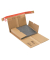 Ordnerversandkarton CP030.05.020 braun, für 1 Ordner 80mm, 2 Ordner 35mm, innen 322x292x35-80mm, Wellpappe 1-wellig