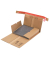 Ordnerversandkarton CP030.05.020 braun, für 1 Ordner 80mm, 2 Ordner 35mm, innen 322x292x35-80mm, Wellpappe 1-wellig
