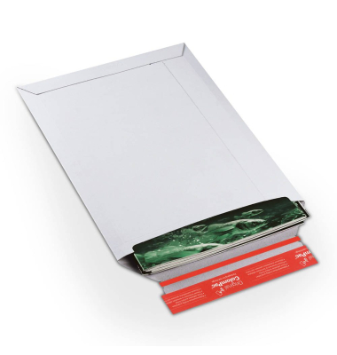 Versandtasche 245x345 mm A4+ ohne Fenster Vollpappe weiß
