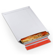 Versandtasche 285x370 mm B4 ohne Fenster Vollpappe weiß