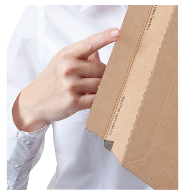 Maxibriefkarton Kurierpaket Maxibrief CP065.56 weiß, porto-optimiert, bis DIN C4, innen 344x244x45mm, Kraftliner Wellpappe