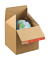 Versandkarton Eurobox CP154.302040 braun, bis DIN A5+, innen 294x194x387mm, Wellpappe 1-wellig