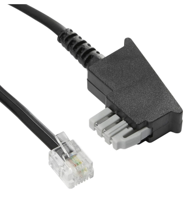 Faxkabel 50952, schwarz, 6m