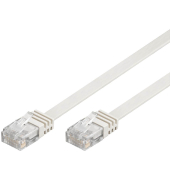 Netzwerkkabel weiß RJ-45 Stecker 10m Cat 6
