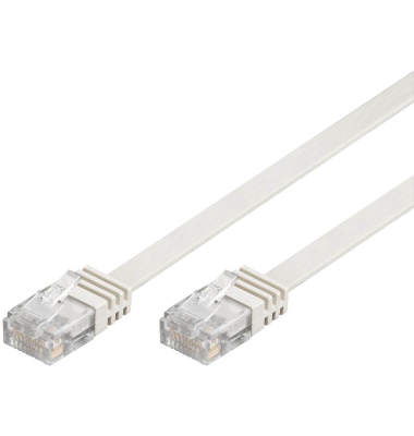 Netzwerkkabel weiß RJ-45 Stecker 10m Cat 6