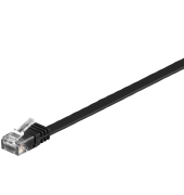 Netzwerkkabel schwarz RJ-45 Stecker 2m Cat 6