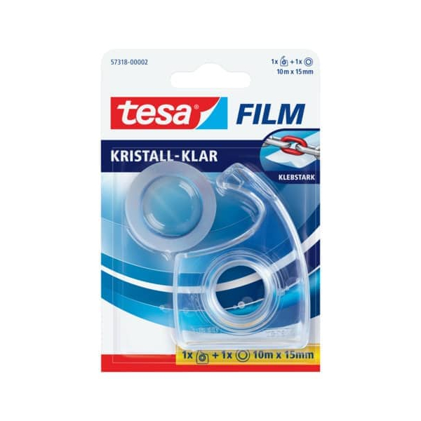 4042448035714 - Klebebandabroller 57318-00002-04 für Klebebänder bis 19mm x 10m transparent 4042448035714 Tesa