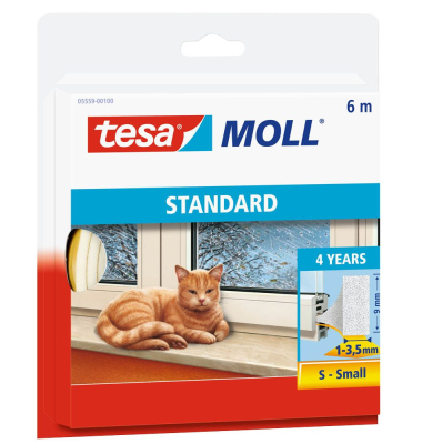 moll® Standard I-Profil Fenster-Dichtungsband weiß 9,0 mm x 6,0 m 1 Rolle