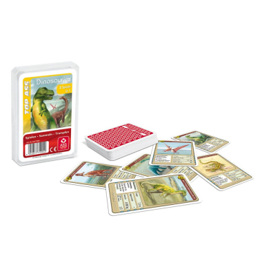 Kartenspiel 22571994 Quartett Dinosaurier verschiedene Motive Kunststoffetui