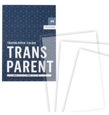 Transparentpapier Classic Line DIN A4 80 g/qm 1 Block 50 Blatt