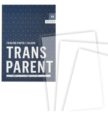 Transparentpapier Classic Line DIN A3 80 g/qm 1 Block 50 Blatt