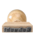 Textstempel L250 mit Text "Gebucht" Holz braun