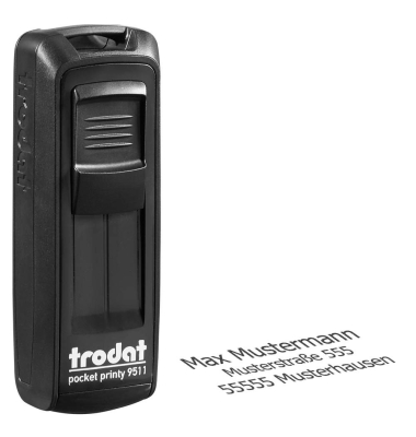 Textstempel, individualisierbar Pocket Printy 9511 mit Logo