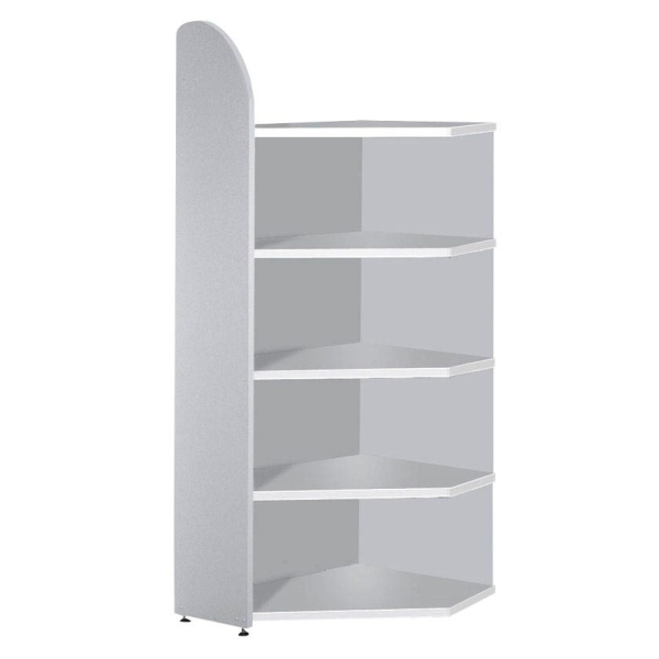 4044917368705 - Büroregal Dante® Eckregalfeld H 1900 x B 600 mm Rückwand lichtgrau