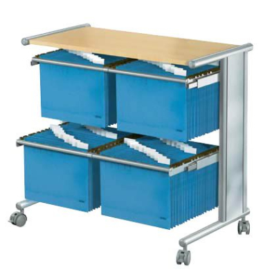 Hängemappenwagen buche/silber