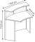 Grundtheke Genua 45° 118,0 x 70,0 x 115,0 cm (BxTxH)