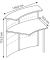 Anbautheke Genua 3991 buche Freiform 118x70 cm (BxT)