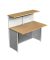 Grundtheke Genua alusilber/buche gerade 116,0 x 70,0 x 115,0 cm (BxTxH)